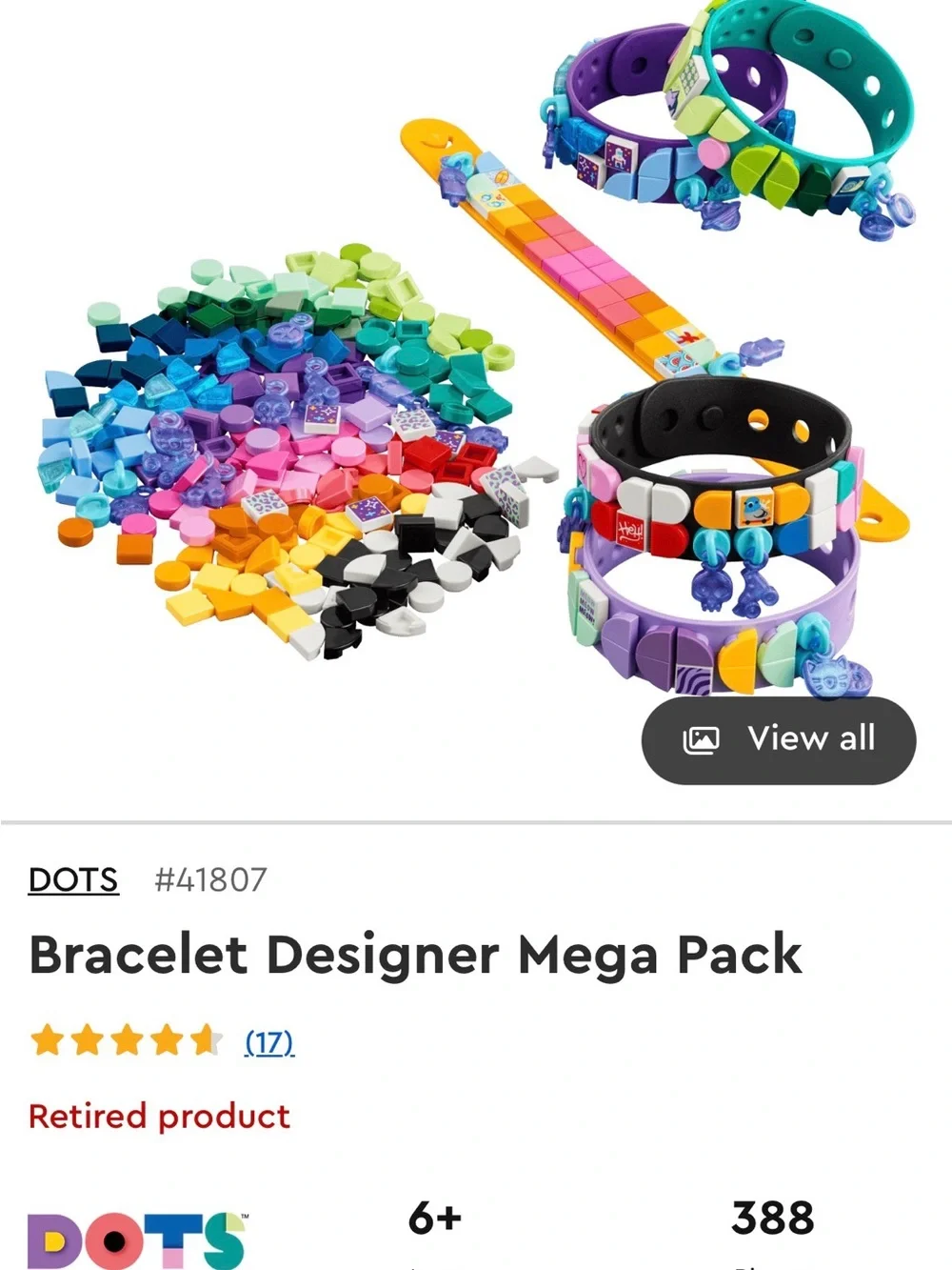 LEGO DOTS Bracelet Craft Kit - Multicolor